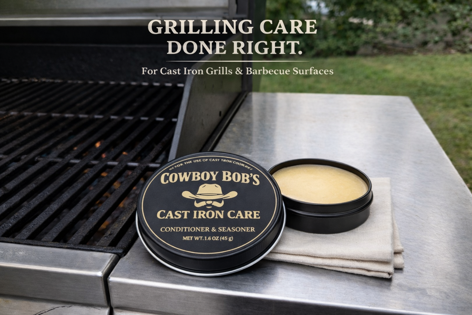 𝐂𝐨𝐰𝐛𝐨𝐲 𝐁𝐨𝐛’𝐬 𝐓𝐫𝐚𝐝𝐢𝐭𝐢𝐨𝐧𝐚𝐥 𝐂𝐚𝐬𝐭 𝐈𝐫𝐨𝐧 𝐂𝐨𝐧𝐝𝐢𝐭𝐢𝐨𝐧𝐞𝐫 & 𝐒𝐞𝐚𝐬𝐨𝐧𝐞𝐫 1.6 Ounce (45 g)