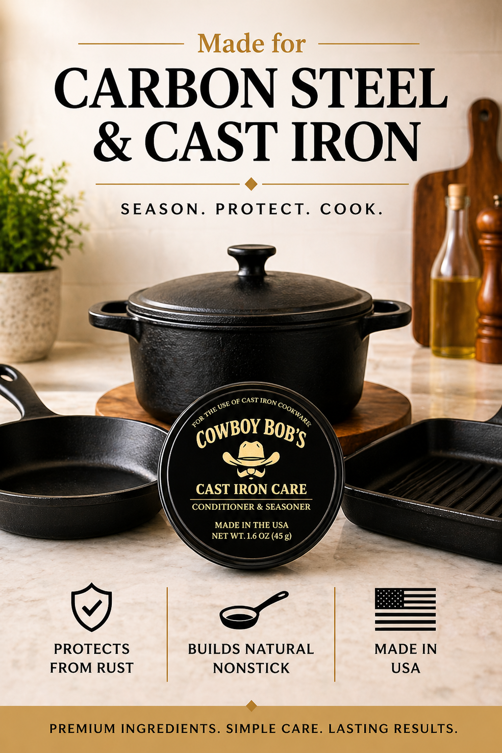 𝐓𝐡𝐞 𝐏𝐫𝐨 𝐇𝐞𝐫𝐢𝐭𝐚𝐠𝐞 𝐏𝐚𝐢𝐫𝐢𝐧𝐠: Cast Iron Care & Heritage Organic Cotton Buffing Lint-Free Cloth